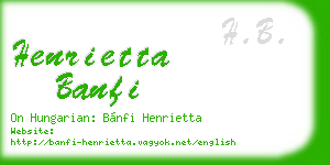 henrietta banfi business card